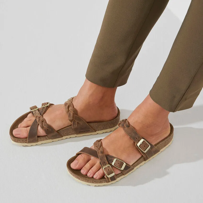 Women's Franca Braid Cognac Oiled Leather
