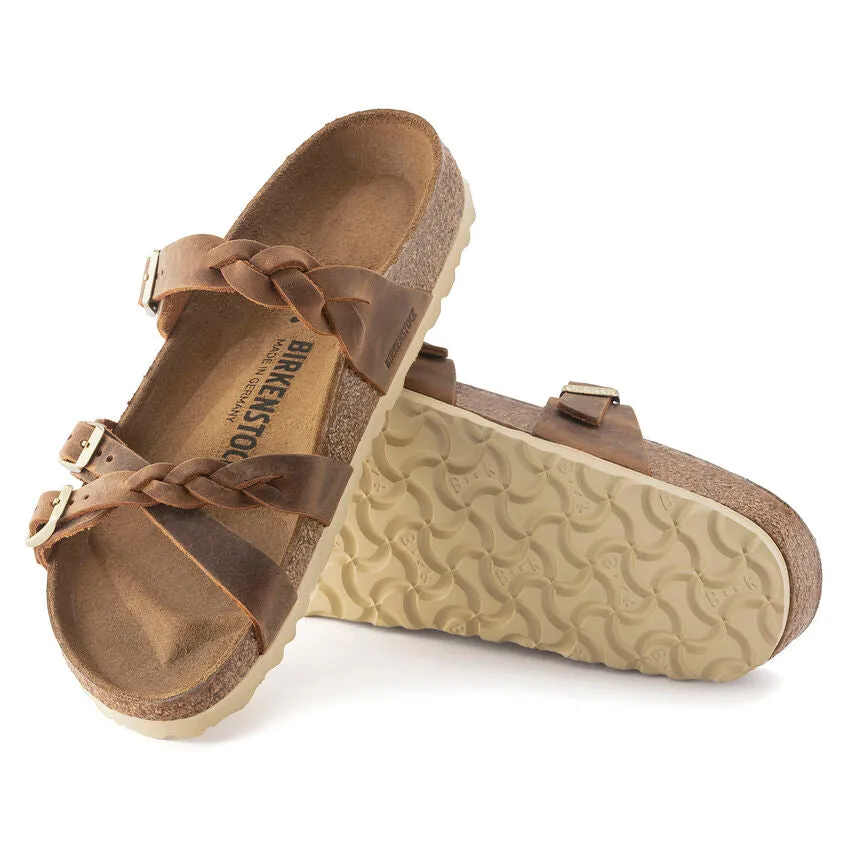 Women's Franca Braid Cognac Oiled Leather