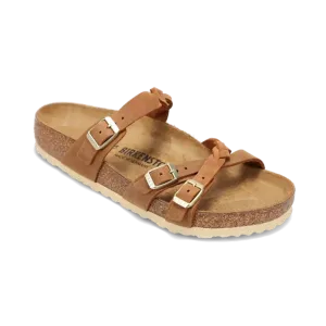 Women's Franca Braid Cognac Oiled Leather