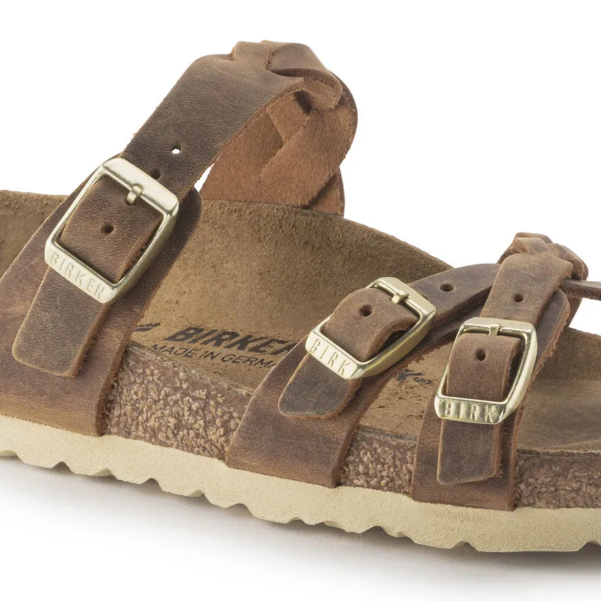 Women's Franca Braid Cognac Oiled Leather