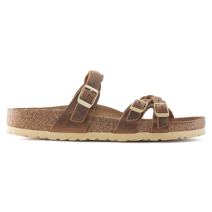 Women's Franca Braid Cognac Oiled Leather