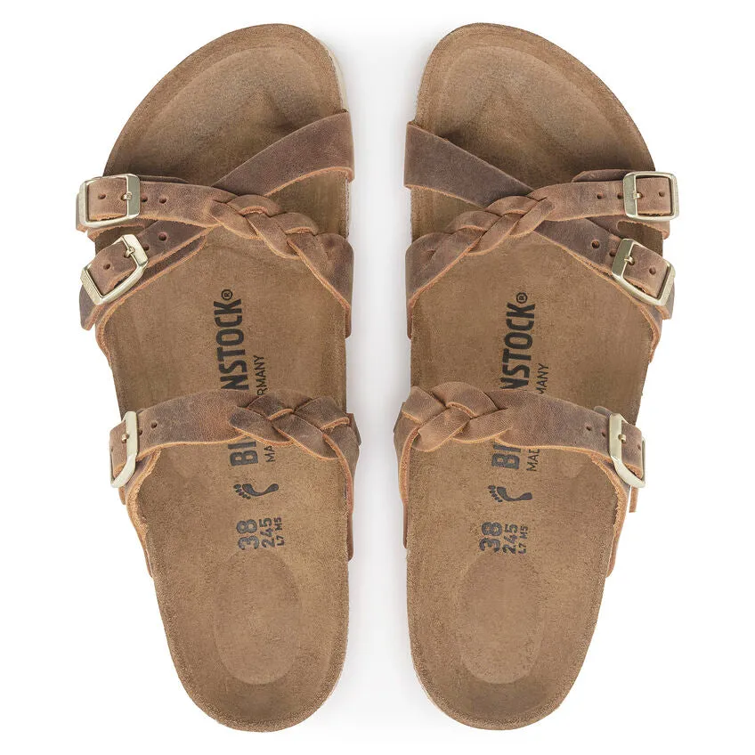 Women's Franca Braid Cognac Oiled Leather