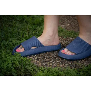 Women's Insanely Comfy Beach Casual Slides Sandal In Navy Blue