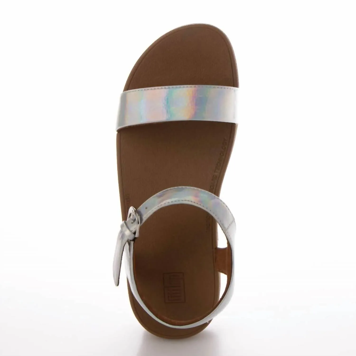 Women's Laura Iridescent Scale Back Strap Sandal In Urban White