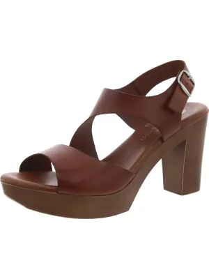 Womens Leather Ankle Strap Heels