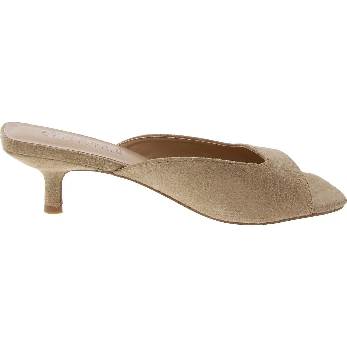 Womens Padded Insole Faux Suede Slide Sandals