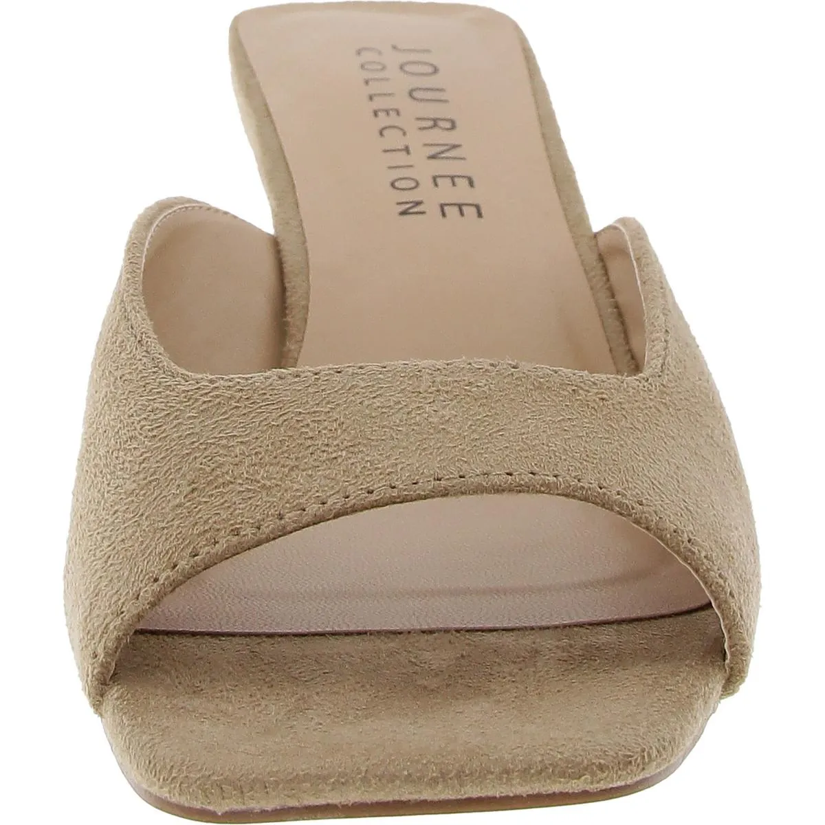Womens Padded Insole Faux Suede Slide Sandals