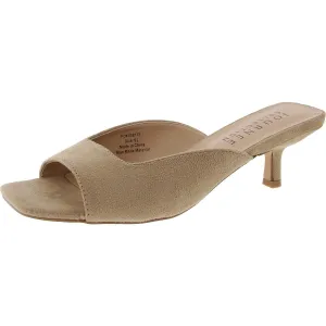 Womens Padded Insole Faux Suede Slide Sandals