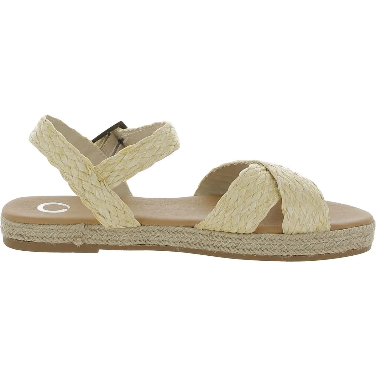 Womens Raffia Espadrille Ankle Strap