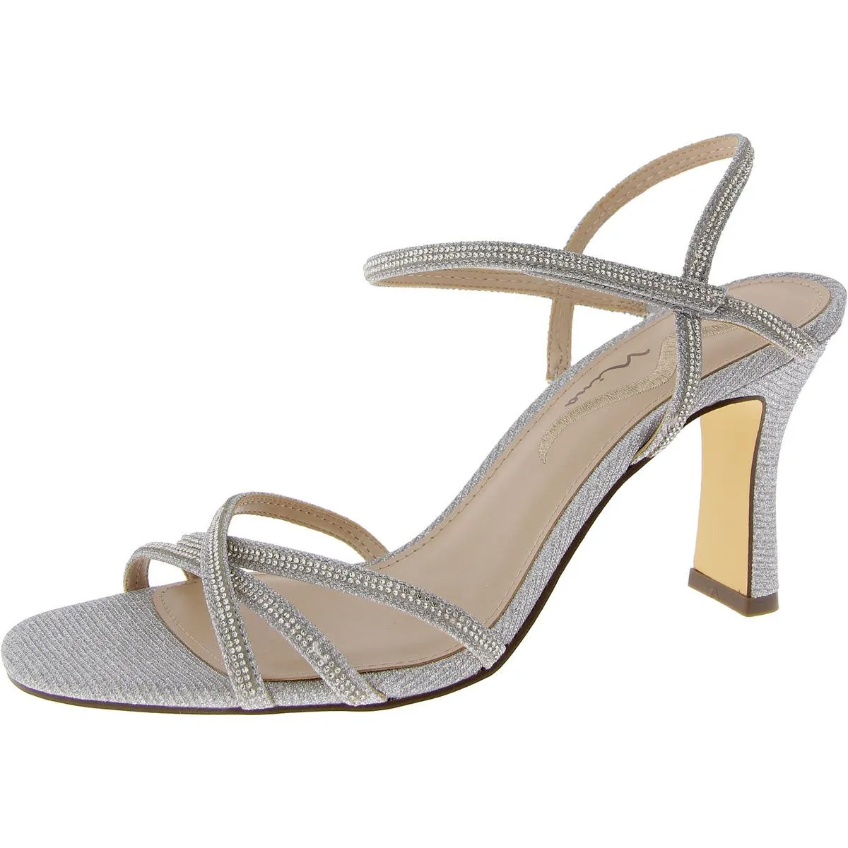 Womens Rhinestone Adjustable Ankle Strap