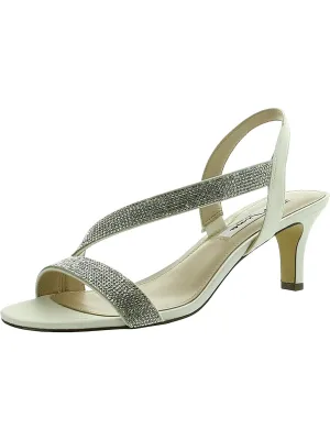 Womens Satin Dressy Slingback Sandals