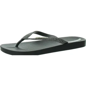Womens Slip On Glitter Thong Sandals