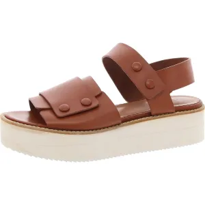 Womens Studded Leather Flatform Sandals
