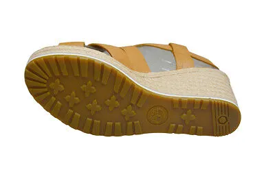 Womens Timberland Nice Coast Cross Strap Wedge Sandals - A1MT3 - Biscuit