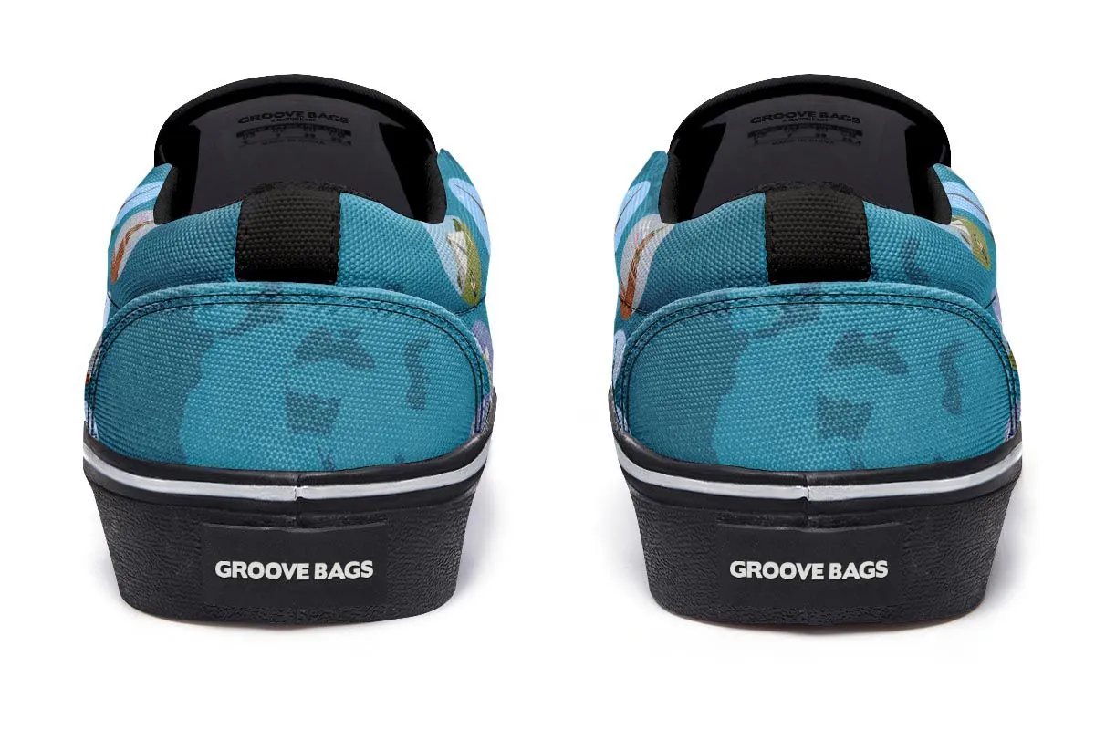 World History Slip-On Shoes