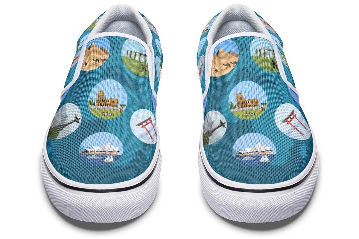 World History Slip-On Shoes