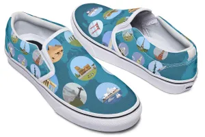 World History Slip-On Shoes