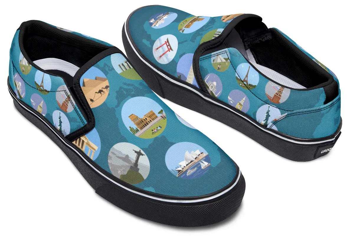 World History Slip-On Shoes