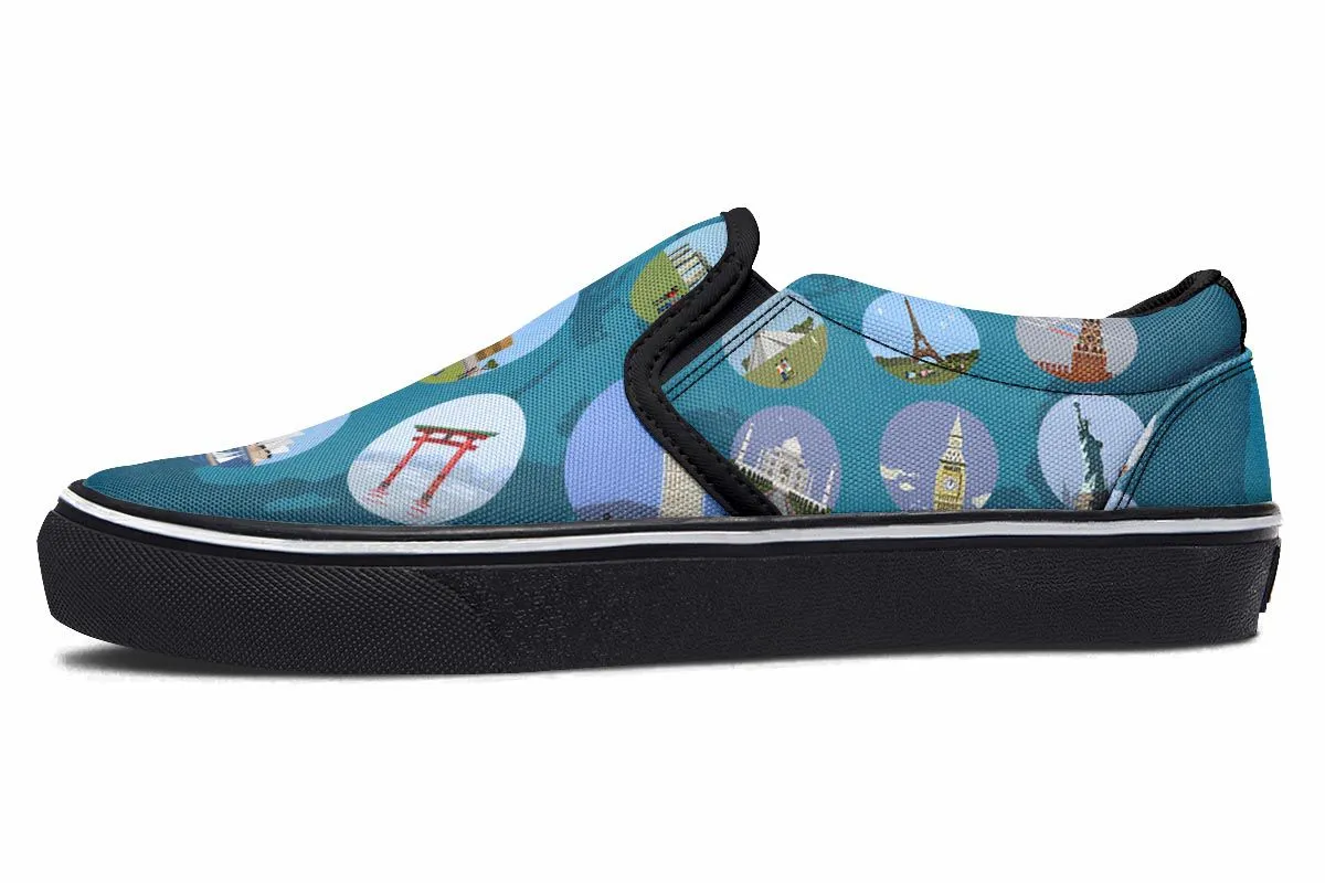 World History Slip-On Shoes