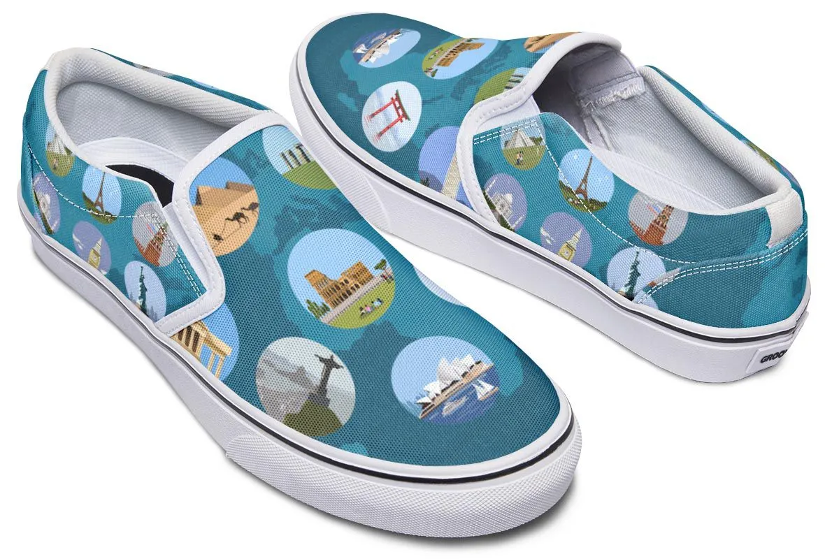 World History Slip-On Shoes