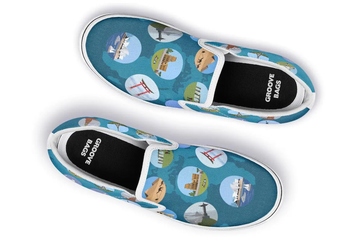 World History Slip-On Shoes