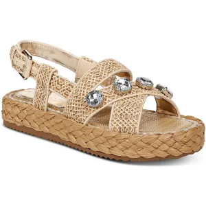 WRIGLEY WVN Womens Rhinestone Man Made Platform Sandals