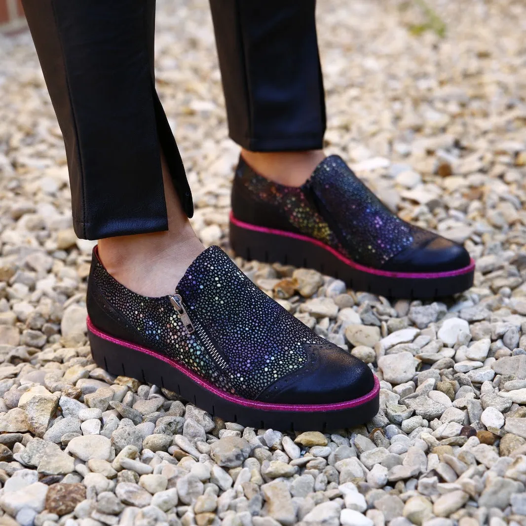 Zap - Black Multi Stingray- slip on shoe- last pair 41