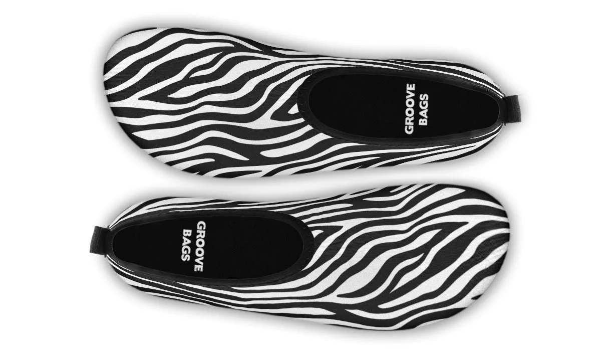 Zebra Print Aqua Barefoot Shoes