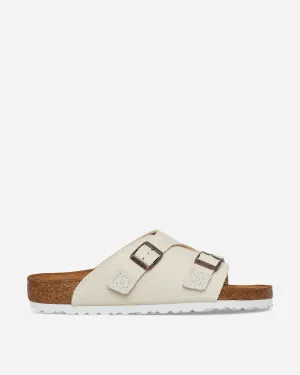 Zrich Suede Canvas Sandals Eggshell