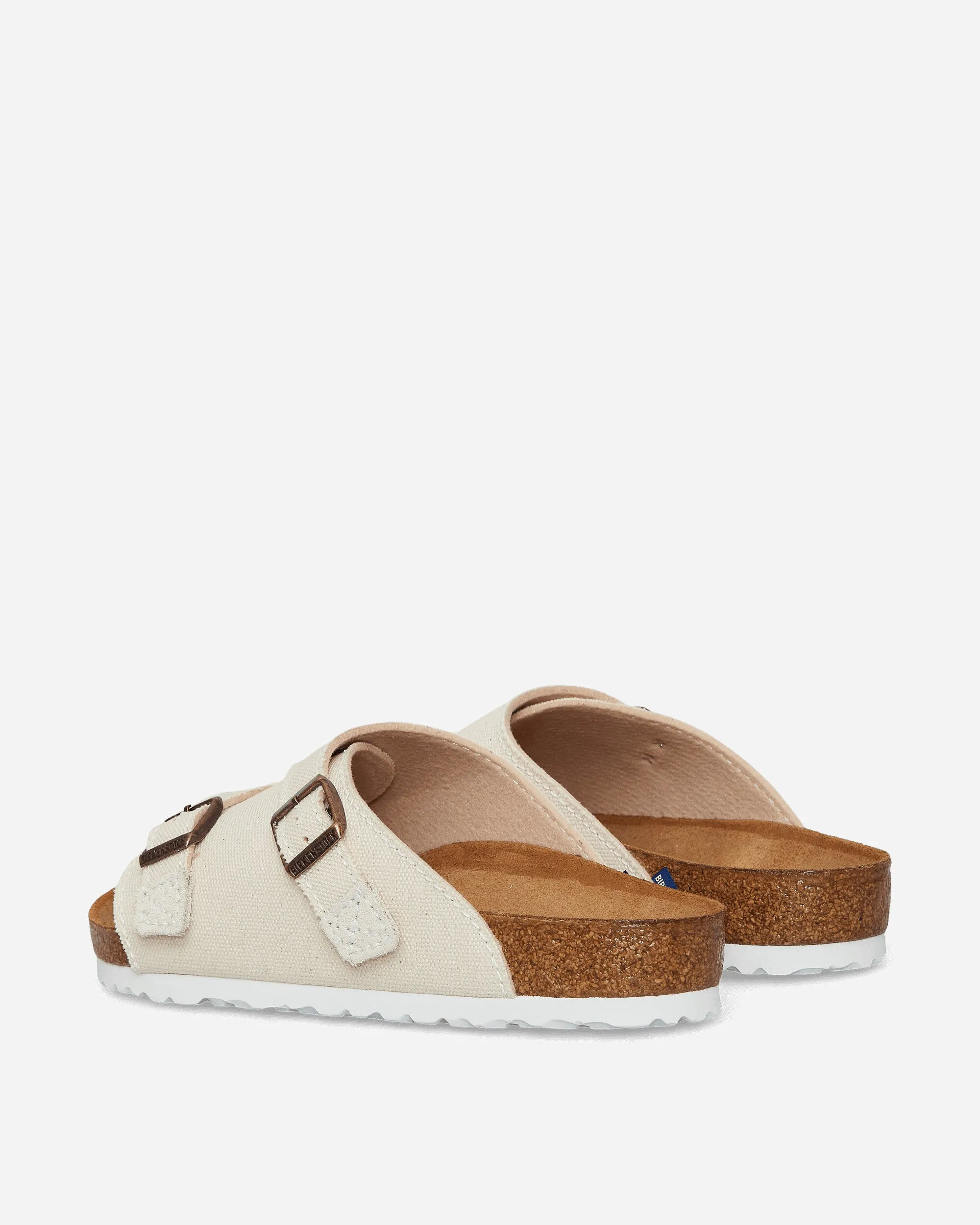 Zrich Suede Canvas Sandals Eggshell